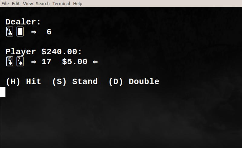 Console Blackjack in Java