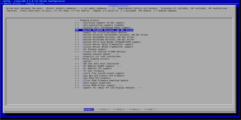 Linux Kernel make menuconfig realtek driver Linux Kernel make menuconfig realtek driver