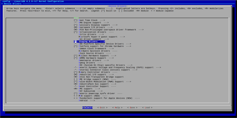 Linux Kernel make menuconfig staging drivers Linux Kernel make menuconfig staging drivers