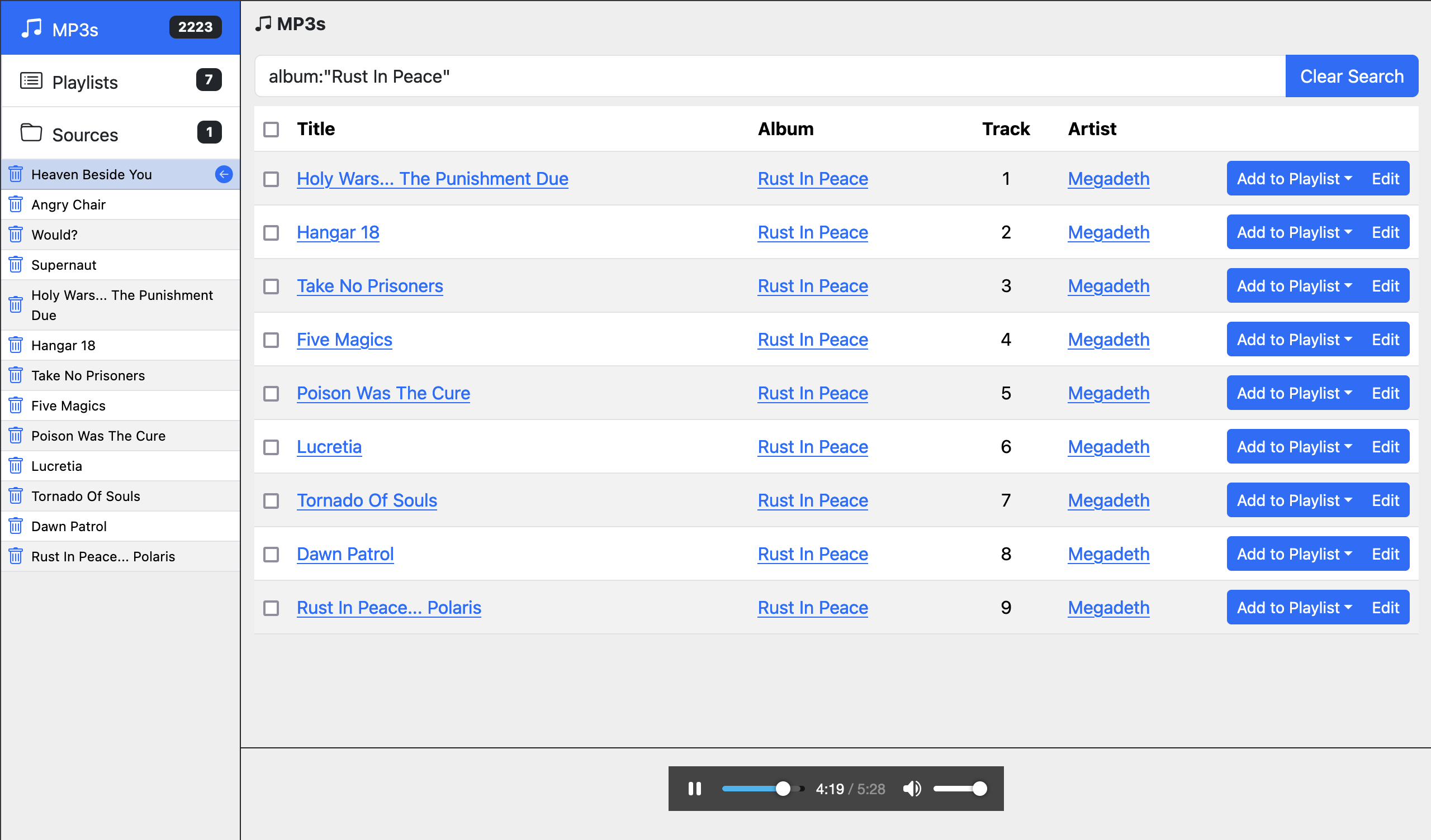 MP3 Player written in Ruby using Ruby on Rails
